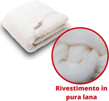 Електрична ковдра ARDES MORPHEO для двоспального ліжка - регульована температура, 100% поліестер, біла