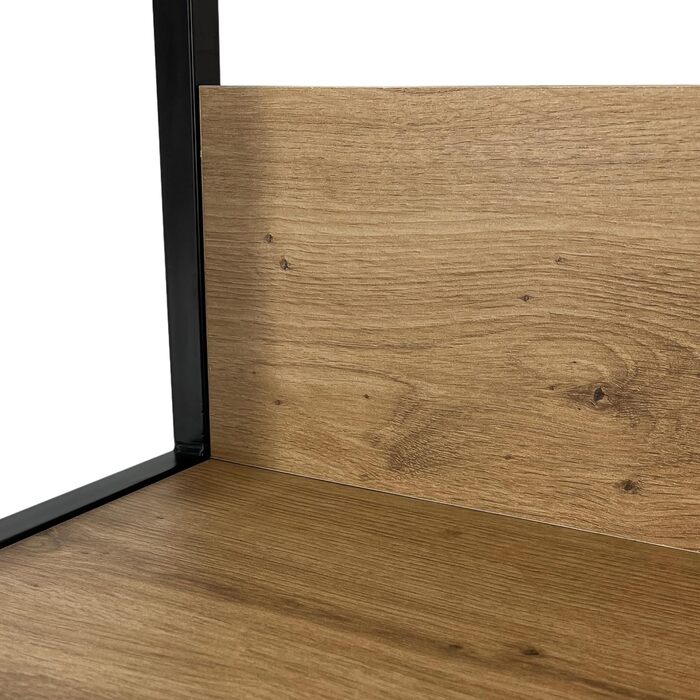 Стелаж AKORD з 6 полицями, 50 см, індустріальний стиль | Дерево/Метал | 192 x 80 x 32 см