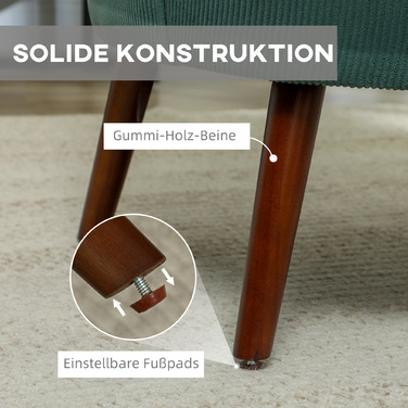 Сучасне крісло з підлокітниками, акцентне м'яке крісло з підтримкою попереку, ніжки з каучукового дерева, темно-зелений