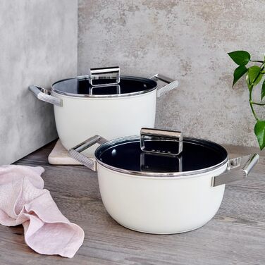 Електричний чайник Smeg KLF05CREU, 0.8 л, кремовий колір, нержавіюча сталь, з індикатором рівня води та захистом від перегріву