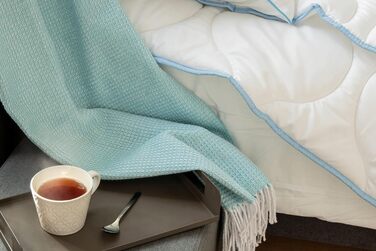 Пухова ковдра 135x200 см – середньої теплоти, мікрофібра, сертифікат Oeko-Tex, для алергіків, дихаюча, виготовлена в ЄС, пральна, ковдра 135x200