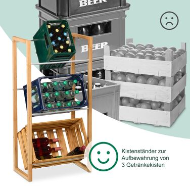 Стелаж Relaxdays для 3 ящиків з напоями