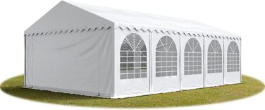 Намет для заходів Festzelt XXL: білий павільйон 5x10 м, висота 2,6 м, матеріал PVC, водонепроникний