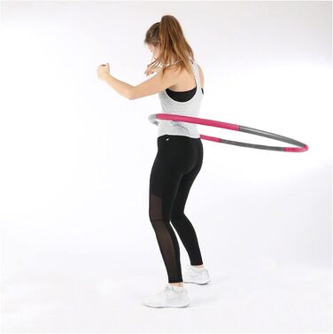 Хулахуп, ø 100 см, 1,5 кг, в т.ч. Рулетка Power Fitness Hoop Hulahoop для схуднення рожева