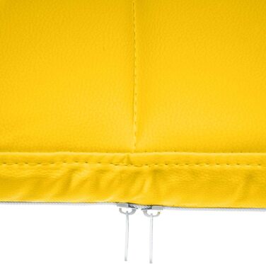 Крісло CLP Canada - м'яке крісло з штучної шкіри, чорний металевий каркас, колір: жовтий