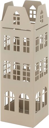 Металева підставка для парасольок Baroni Home сучасного дизайну з квадратним дахом, 2 мотики, 4 фути, стійкий до подряпин і знімний контейнер для дощу 15,5 x 15 x 49 см, (темно-коричневий)