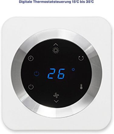Обігрівач та вентилятор 2-в-1 Clean Air Optima CA-904G Smart: Потужність 1000/2000 Вт, цифровий термостат, осциляція 80º, для приміщень до 40 м²