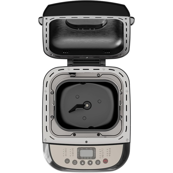 Хлібопечка BLACK+DECKER BXBM600E з 17 програмами для хліба, йогурту, випічки та джему | Потужність 600W | Регулювання ваги випічки до 1 кг | 15 годин програмування | Знімний контейнер для випічки