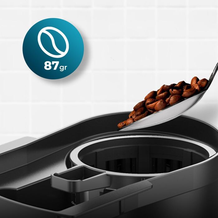 Кавомашина Cecotec Coffee 66 Grind & Drop Essential: вбудована кавомолка, 1086 Вт, до 12 чашок, нержавіюча сталь, автоматичне відключення