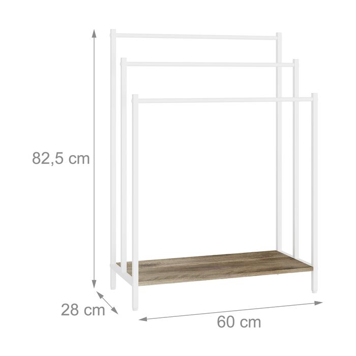 Підставка для рушників з полицею Relaxdays