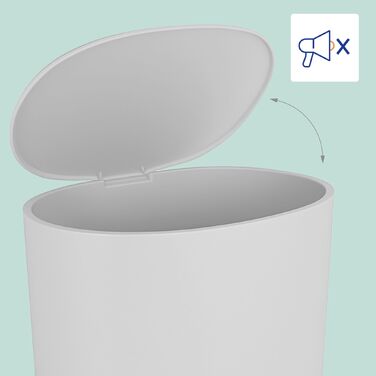 Відро для сміття Relaxdays з м'яким закриттям, 7 л