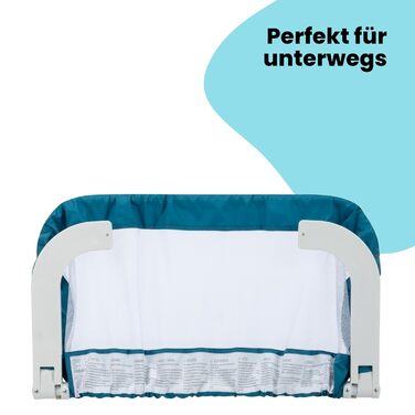 Бортик для ліжка Safety 1st портативний, синій - захист від випадання для дітей (18 міс - 5 років), легкий монтаж, автоматичний замок