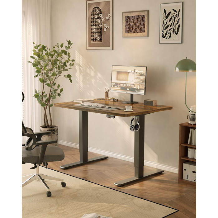 Регульований стіл JUMMICO 80x60 см з USB-роз'ємом: електричний, ергономічний, для офісу та дому