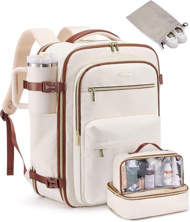 Чорний дорожній рюкзак OVEVOOK для ручної поклажі літака, 40 л, для ноутбука 17.3