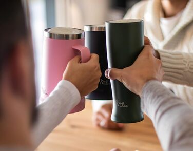 Термокухоль для пива Milu Weizenbierglas 500 мл, нержавіюча сталь, з кришкою, подарунковий набір для чоловіків (2 шт)