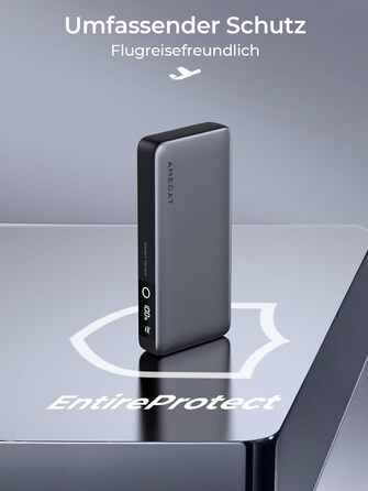 Вт, 20000 мАг, USB C, 3 порти, дисплей, для ноутбука/планшета/смартфона/навушників, 65