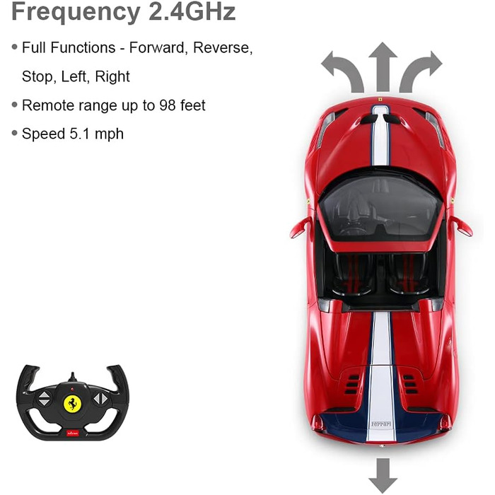 Радіокерований автомобіль Rastar Ferrari 458 Special A, червоний кабріолет 1:14 з автоматичним відкриттям/закриттям