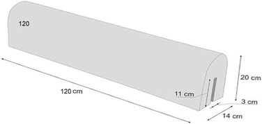 Захист для ліжечка дитячого бортик-подушка від випадання (120 см, Бежевий)