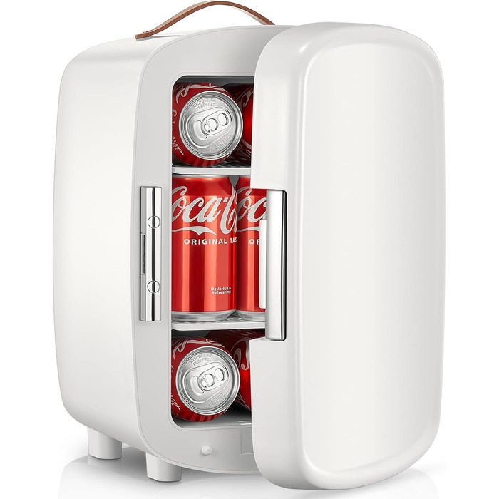 Міні холодильник FOHERE 10 л (12 банок), білий: для косметики, напоїв, авто, офісу