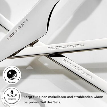 Набір столових приборів Karaca Sedir Elegance, 84 шт., сріблястий, для 12 осіб, придатний для миття в посудомийній машині