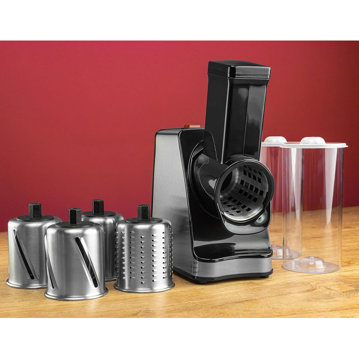 Електричний овочевий слайсер Solis Slice & More 8401 - 5 насадок, нержавіюча сталь, 350 Вт