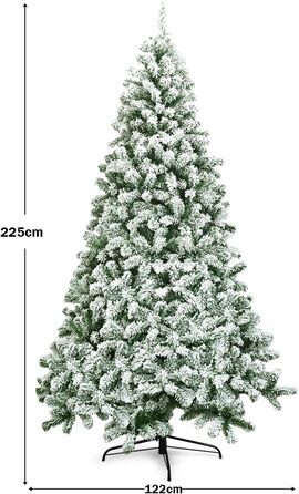 Штучна Різдвяна ялинка зі снігом, ялинка з металевою підставкою, Різдвяна ялинка 400/928/1346 мережива PV, 135/180/225