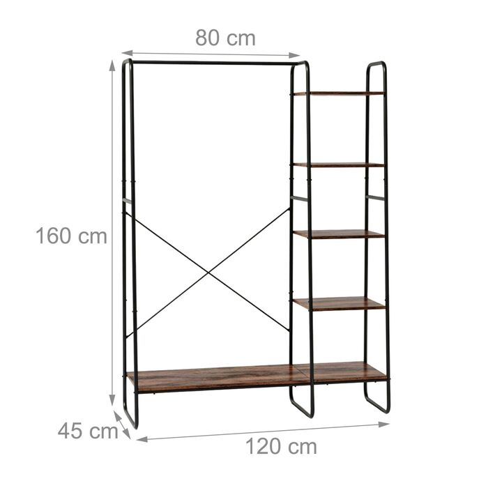 Підставка для одягу Relaxdays з полицею для взуття