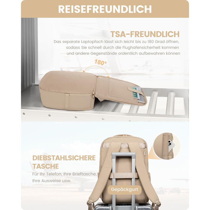 Рюкзак для ручної поклажі OVEVOOK: місткий, 40л, для ноутбука 17