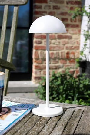 LED-лампа LUCIDE JOY - перезарядна настільна лампа для дому та вулиці, IP54, 1.5W, 3000K, біла