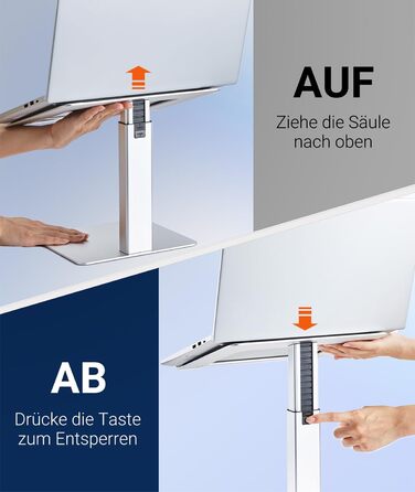 Регульований підставка для ноутбука, стіл-трансформер, для MacBook та ноутбуків 13-16.5