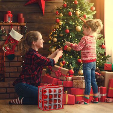 Набір з 3 коробок для зберігання новорічних кулічок Relaxdays