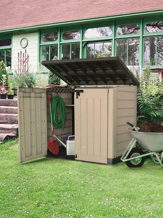 Keter Store it Out Max чорна бокс для сміття 1200 л, пластикова ємність для сміттєвих баків, вуличний контейнер