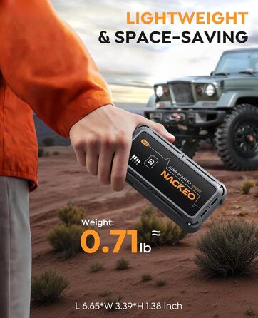 Powerbank для запуску двигуна 7000A - запуск авто, SUV, мотоцикла, вантажівки. 12V, LED ліхтарик, кабель для підключення