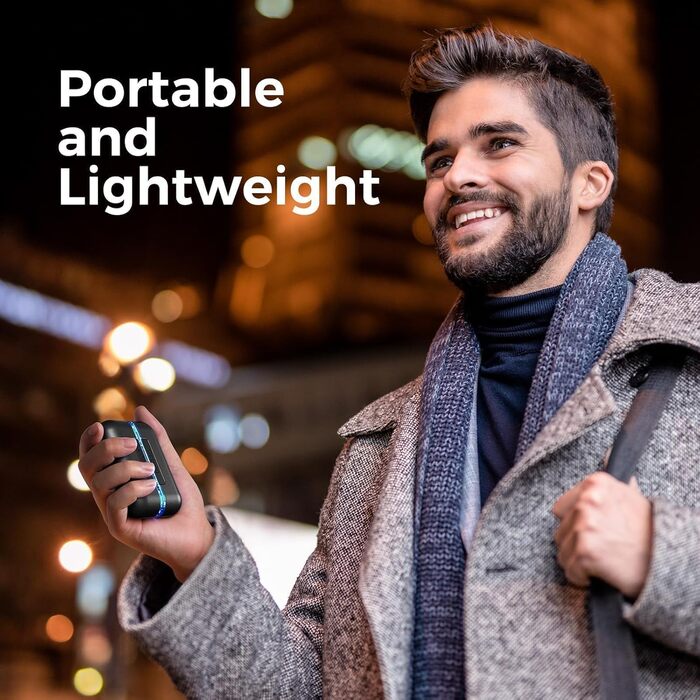 Електричний грійка для рук OCOOPA 10000 mAh, 2 шт. з розділенням, магнітний, 4 режими нагріву, швидкий нагрів, USB powerbank для зими, UT2s (MagTwins) (Pro_Schwarz)