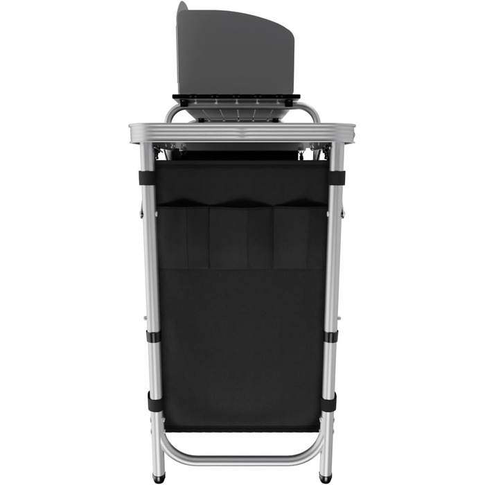 Складана туристична кухня 24MOVE® Campo: шафа для кемпінгу з робочою поверхнею та відсіками для зберігання (175x46x110, чорний)