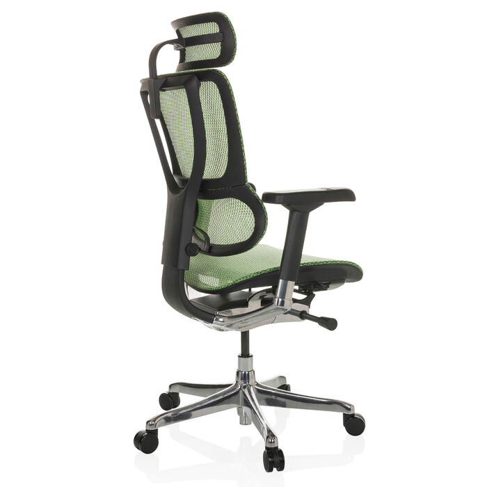 Ергономічне крісло для офісу/кабінету ERGOHUMAN SLIM GEN2 з сітчастою спинкою, колір зелений, hjh OFFICE