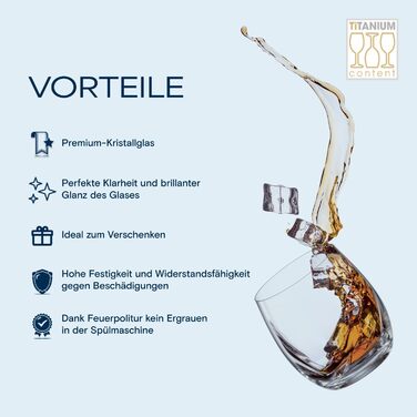 Набір келихів Crystal Bohemia для білого вина, 6 шт, 350 мл, стійкі до миття в посудомийній машині, довговічні та стійкі до подряпин - елегантні келихи з кришталевого скла, ідеальні як подарунок для поціновувачів вина (Tumbler 410 мл)