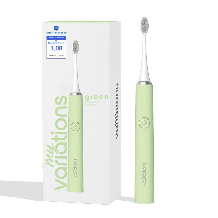 Електрична зубна щітка My Variations - акумуляторна, 5 режимів чищення, таймер 2 хв, чорна