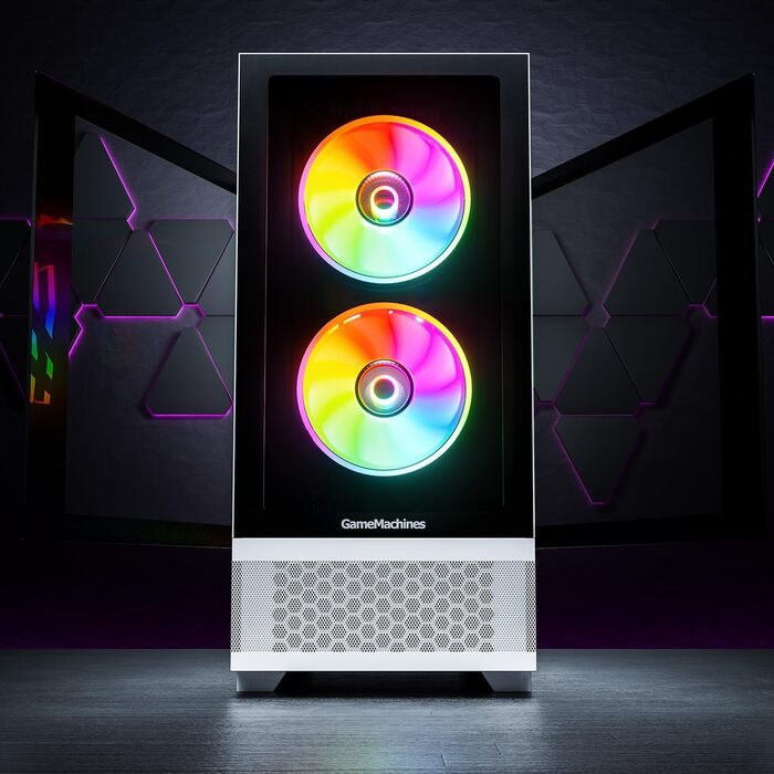 Ігровий корпус GameMachines Element Snow Edition ATX з 3 A-RGB вентиляторами