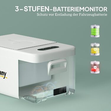 Електрична термохолодильник Outsunny 16.8 л з LED, 12/220V для авто, кемпінгу, кремово-білий