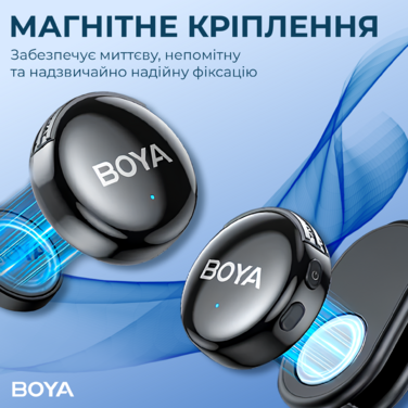 Бездротовий мікрофон BOYA LINK 3-02 Type-C/TRS Black