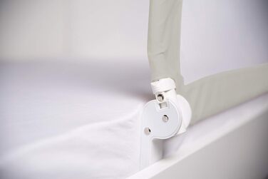 Захисний бортик для ліжка Roba Klipp-Klapp 150x40 см (Сірий) - складаний бортик від випадання для немовлят та дітей, висота 50 см