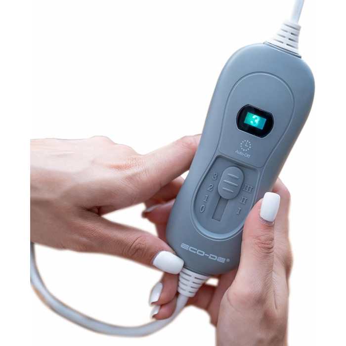 Електрична ковдра ECO-DE ECODE 180x130 см з пультом, 3 режими нагріву, автовимкнення 180 хв (шоколадний)