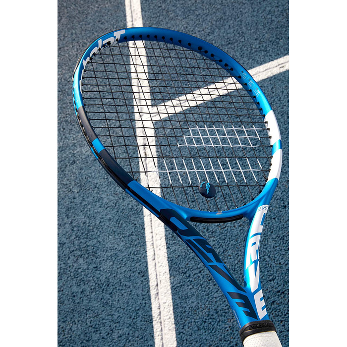 Тенісна ракетка Babolat Evo Drive для дорослих, унісекс, 136-синя, з кишенею (захоплення на талії 4)