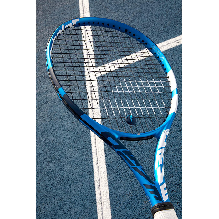 Тенісна ракетка Babolat Evo Drive для дорослих, унісекс, 136-синя, з кишенею на талії , з захопленням 3