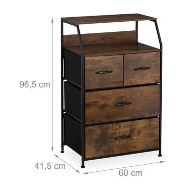 Комод Relaxdays з 4 висувними ящиками