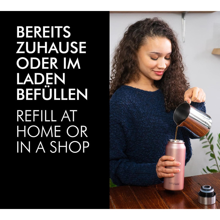 Термокружка THERMOcafé by THERMOS TC 0.35л, Stone Grey Mat, нержавіюча сталь, ізоляція, для кави з собою, не протікає, 8 год гаряча & 16 год холодна, для миття в посудомийній машині, BPA-Free