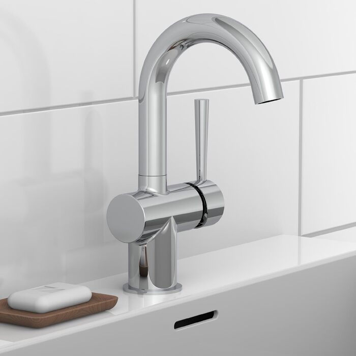 Змішувач для ванної SCHÜTTE 79710 LONDON з висувною лійкою, для миття волосся, однорідний, з комплектом зливу, хром