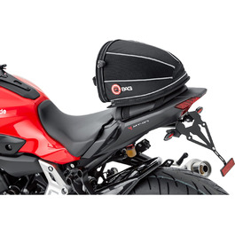 Задня сумка для мотоцикла QBag 06 - знімна та спортивна, безпечна та міцна - Високоякісні матеріали та світловідбиваючі деталі - 4,5 л Місце для зберігання, Чорний