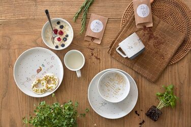 Набір дитячого посуду LÄSSIG Garden Explorer: тарілка, миска, чашка з силіконовим кільцем (червоний)